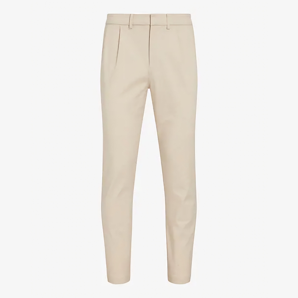 NWT Men’s Express Pleated Slim Stretch Chino, Cream 32×32